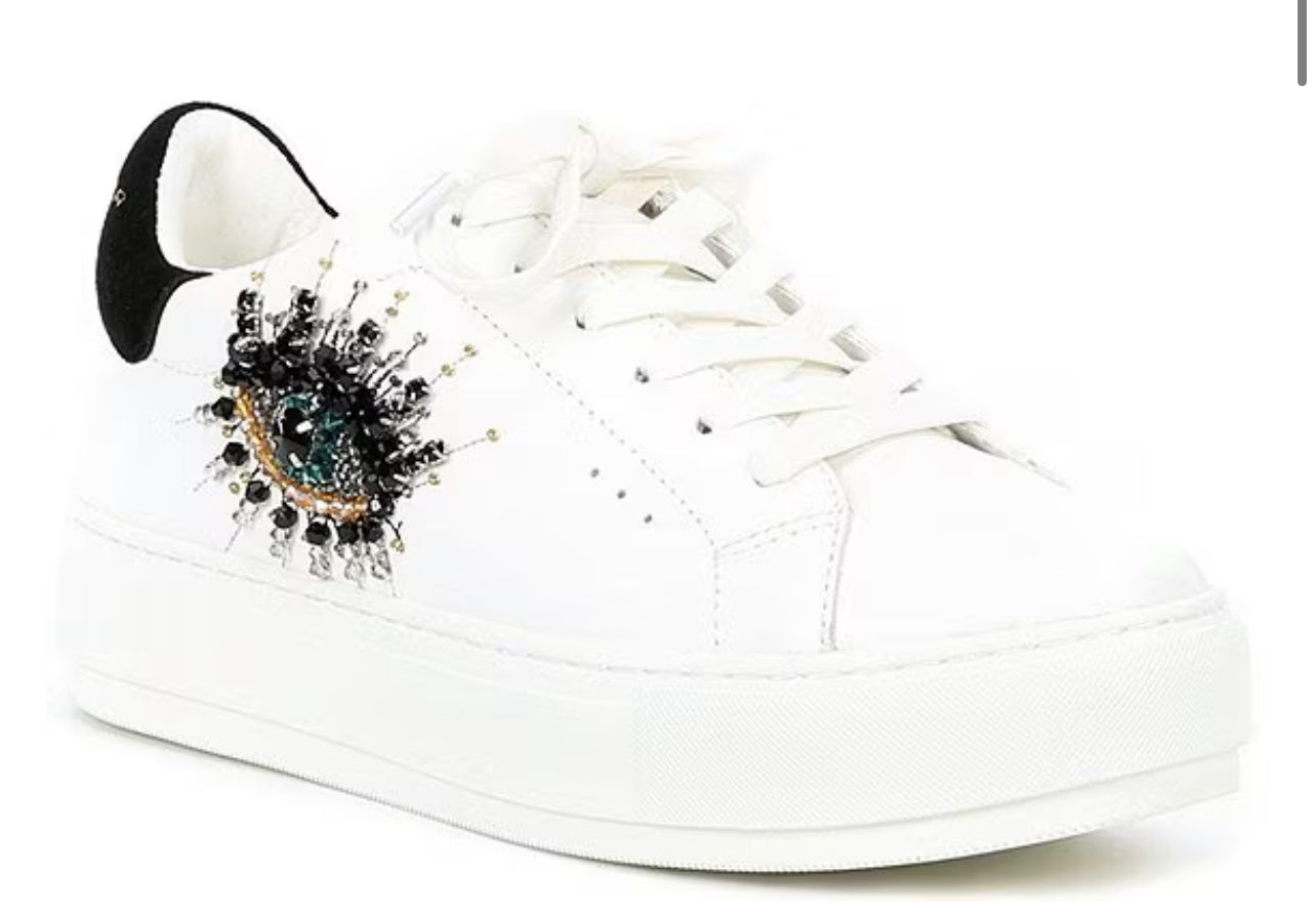 KURT Teni Laney Leather Embellished Eye Family Matching Platform Sneakers