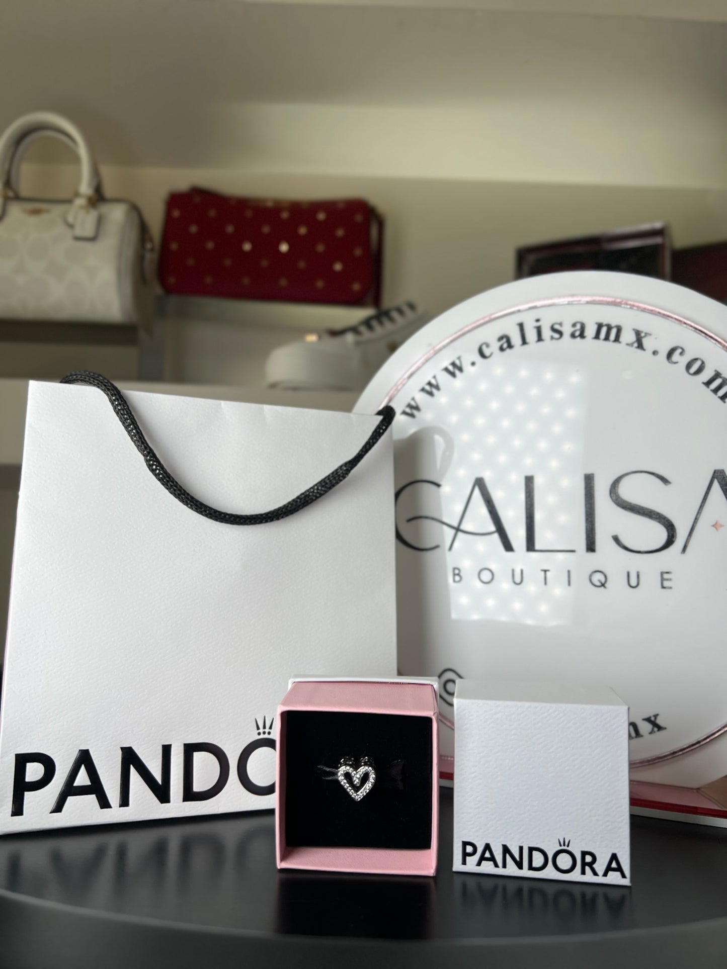 Charm Pandora Corazon brillos