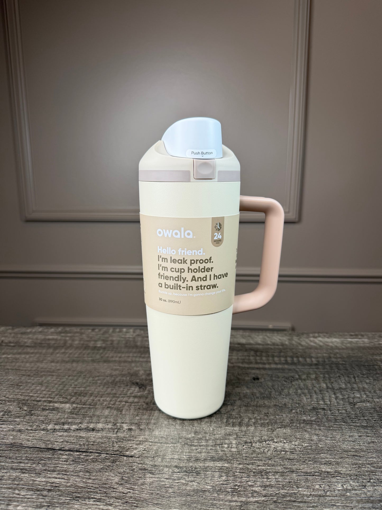 Termo owala 30 oz freeSip lightly toasted
