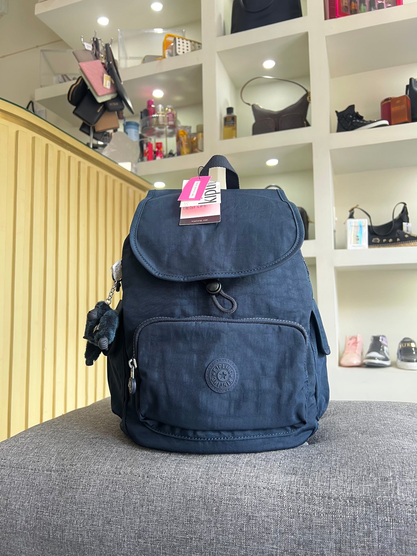 Mochila KIPLING azul chica
