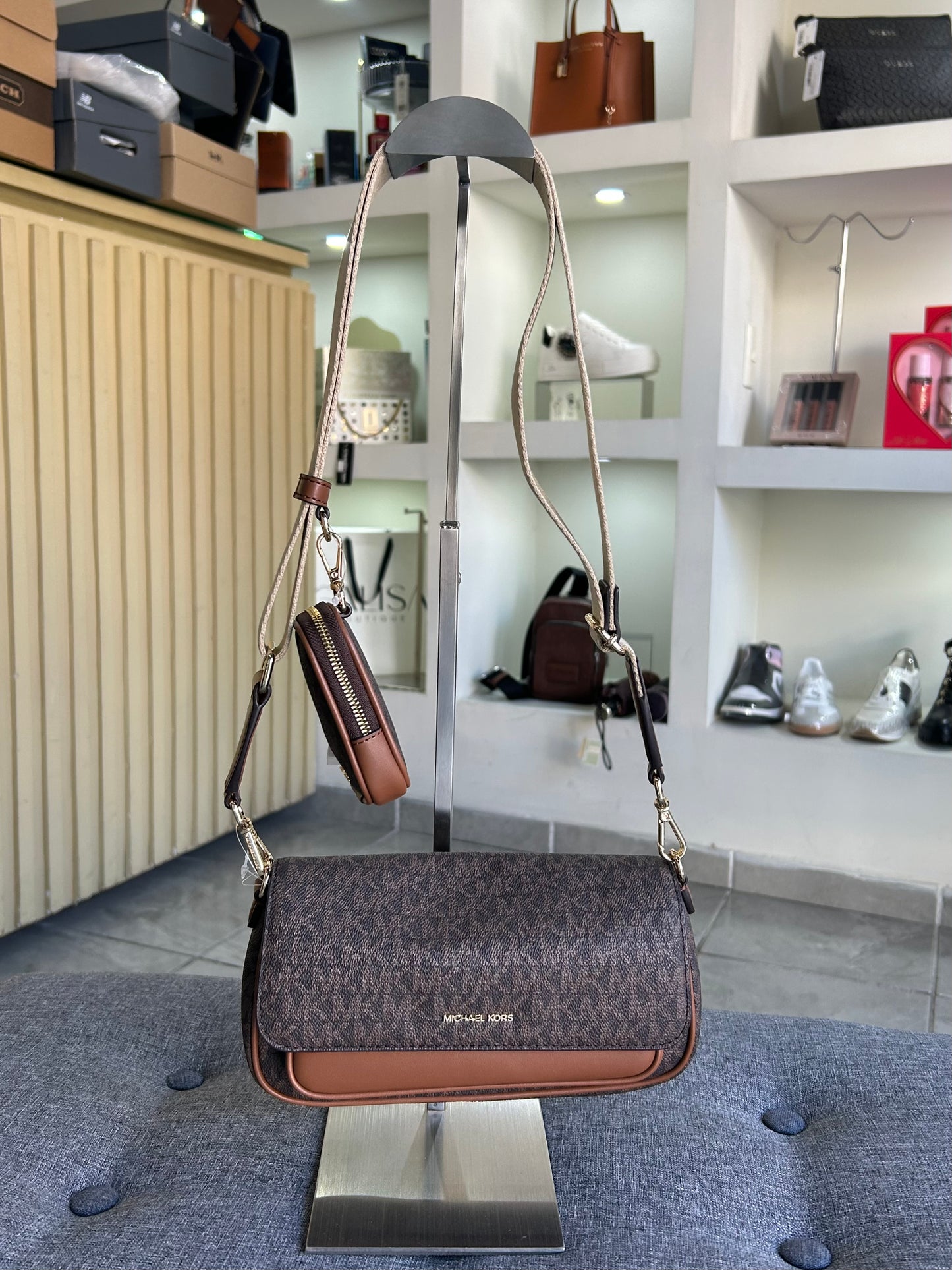 Crossbody Michael kors cafe estampado strap tela