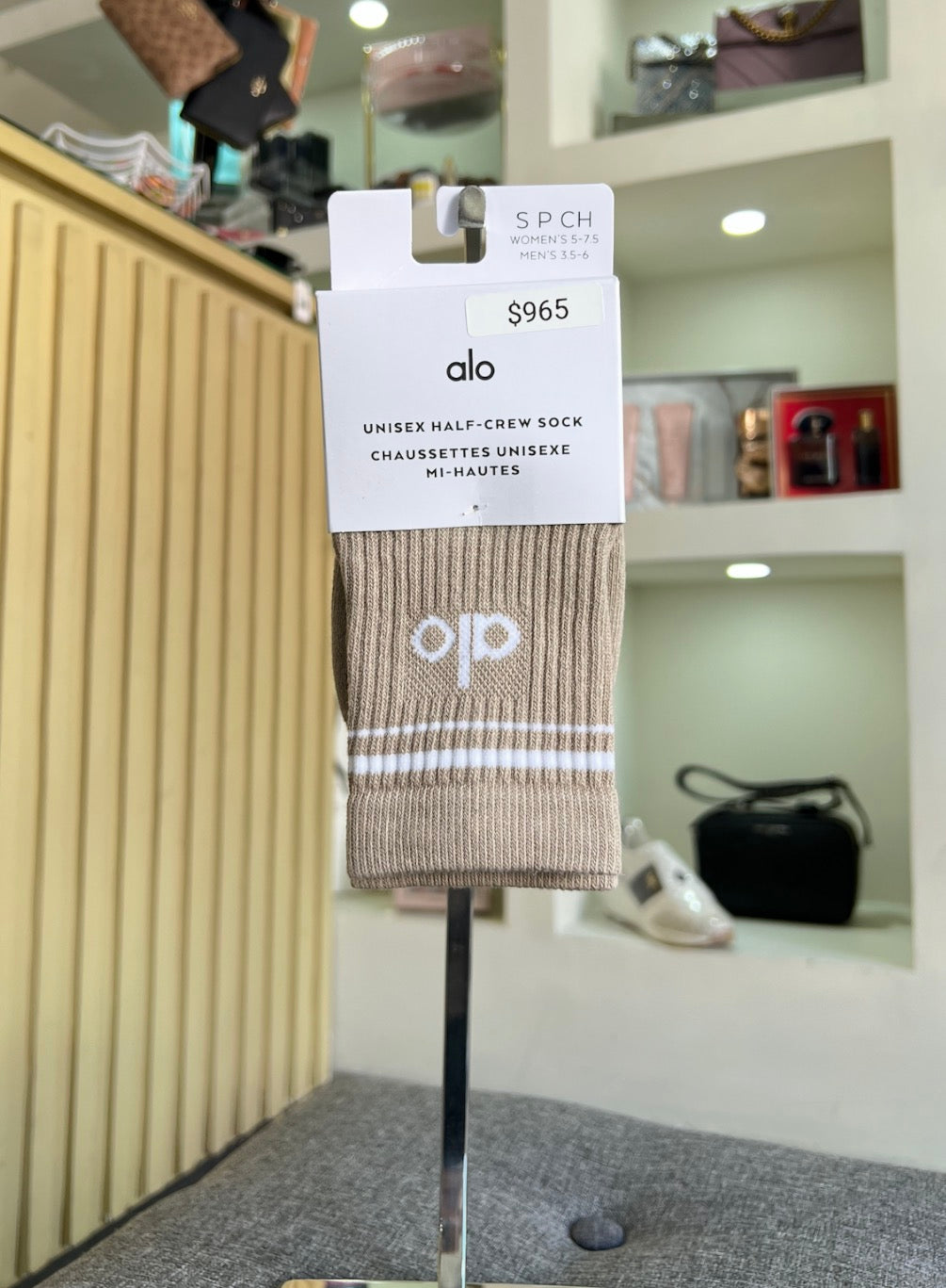 Calceta alo cafe half-crew chaussettes