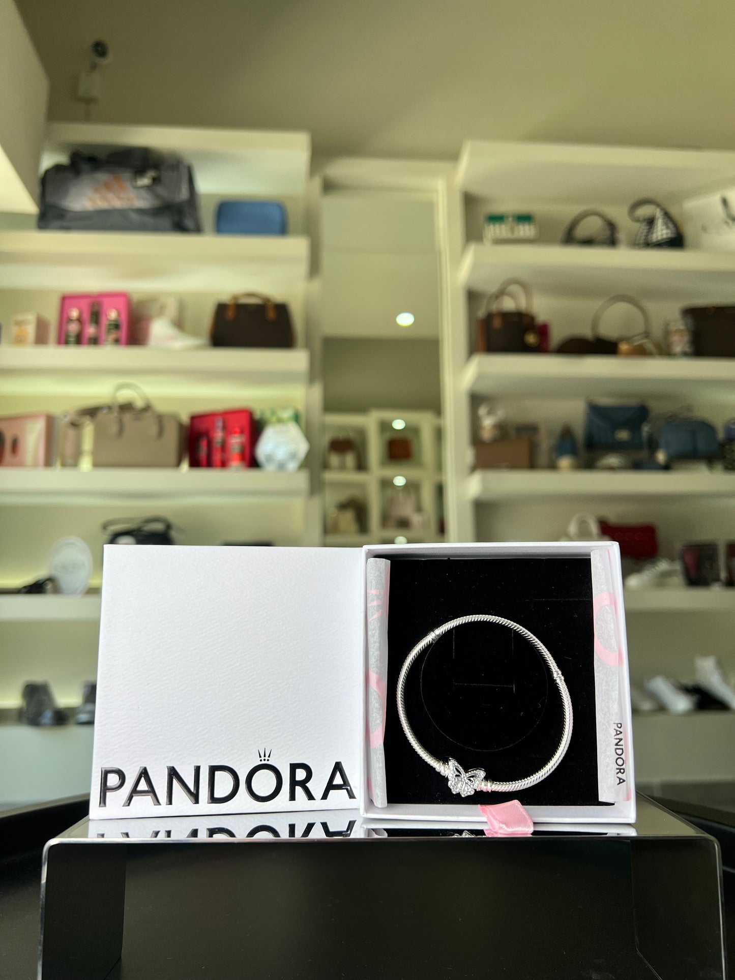 Pulsera Pandora mariposa 18 cm