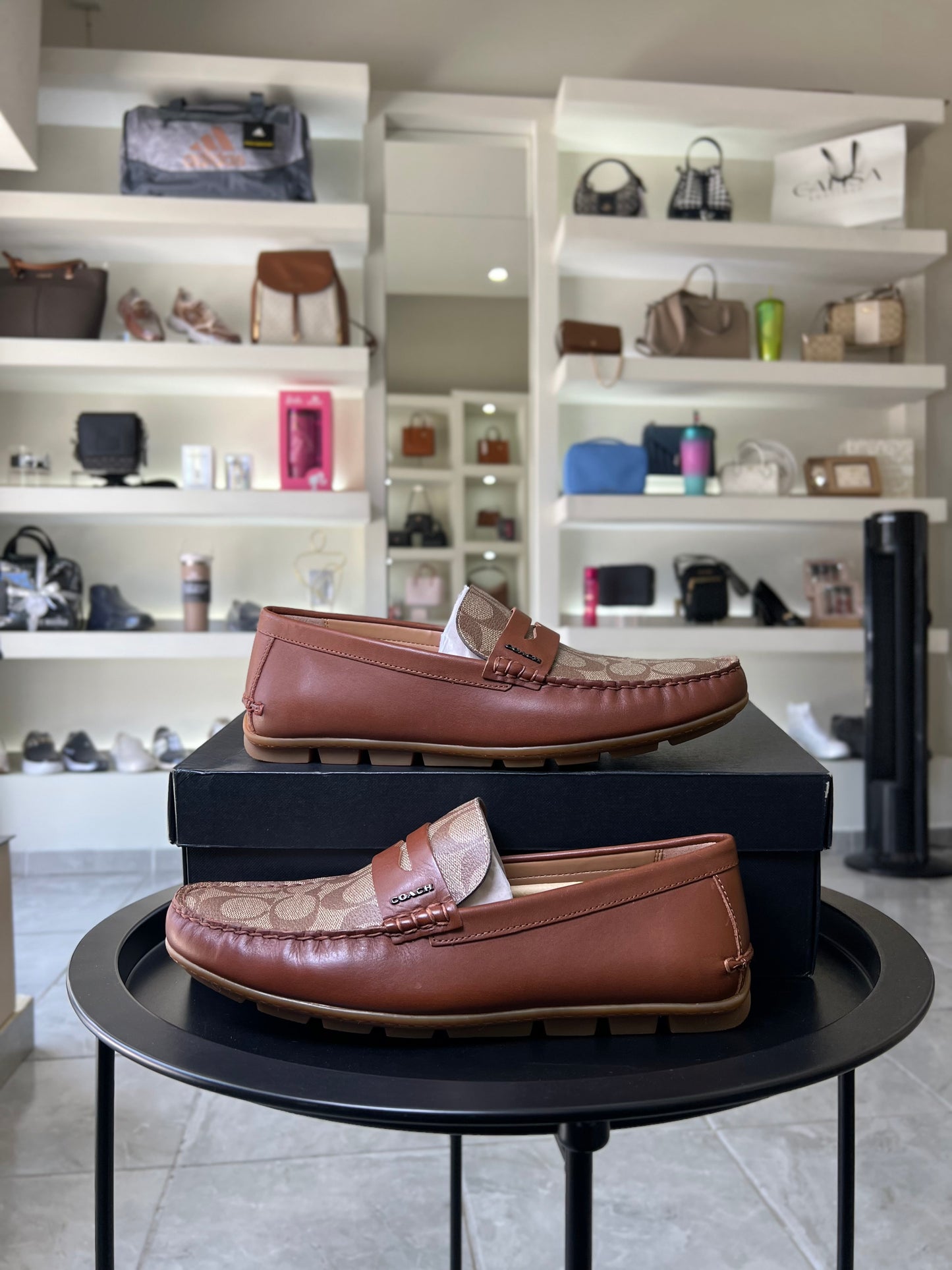 Mocasin Coach estampado khaki