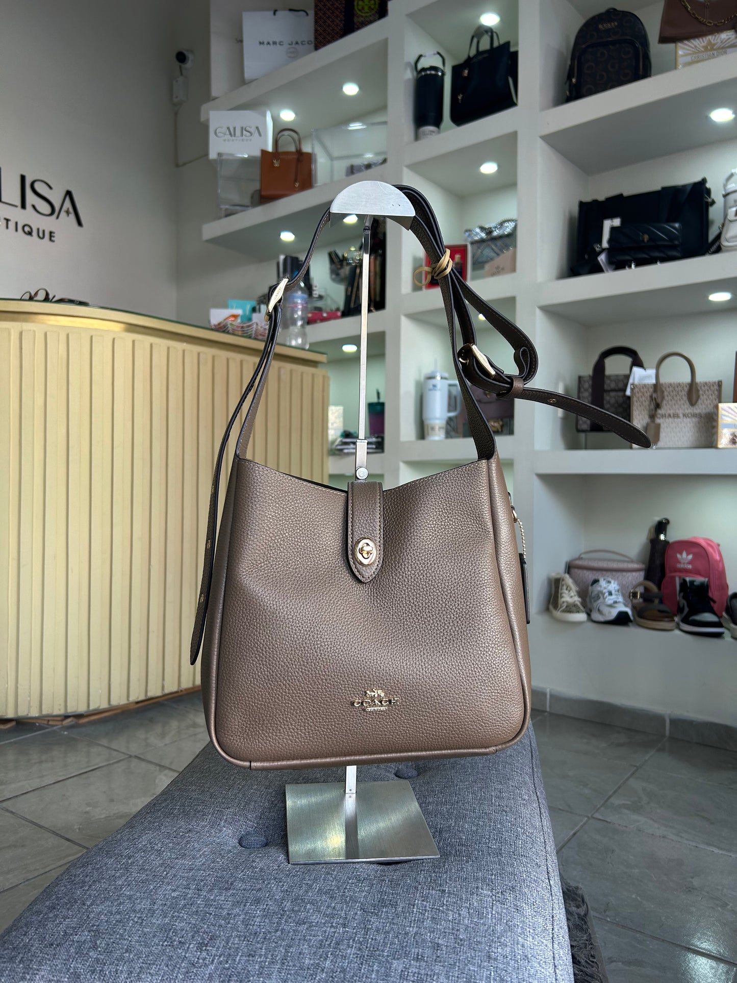 Bolsa Coach dark stone chica