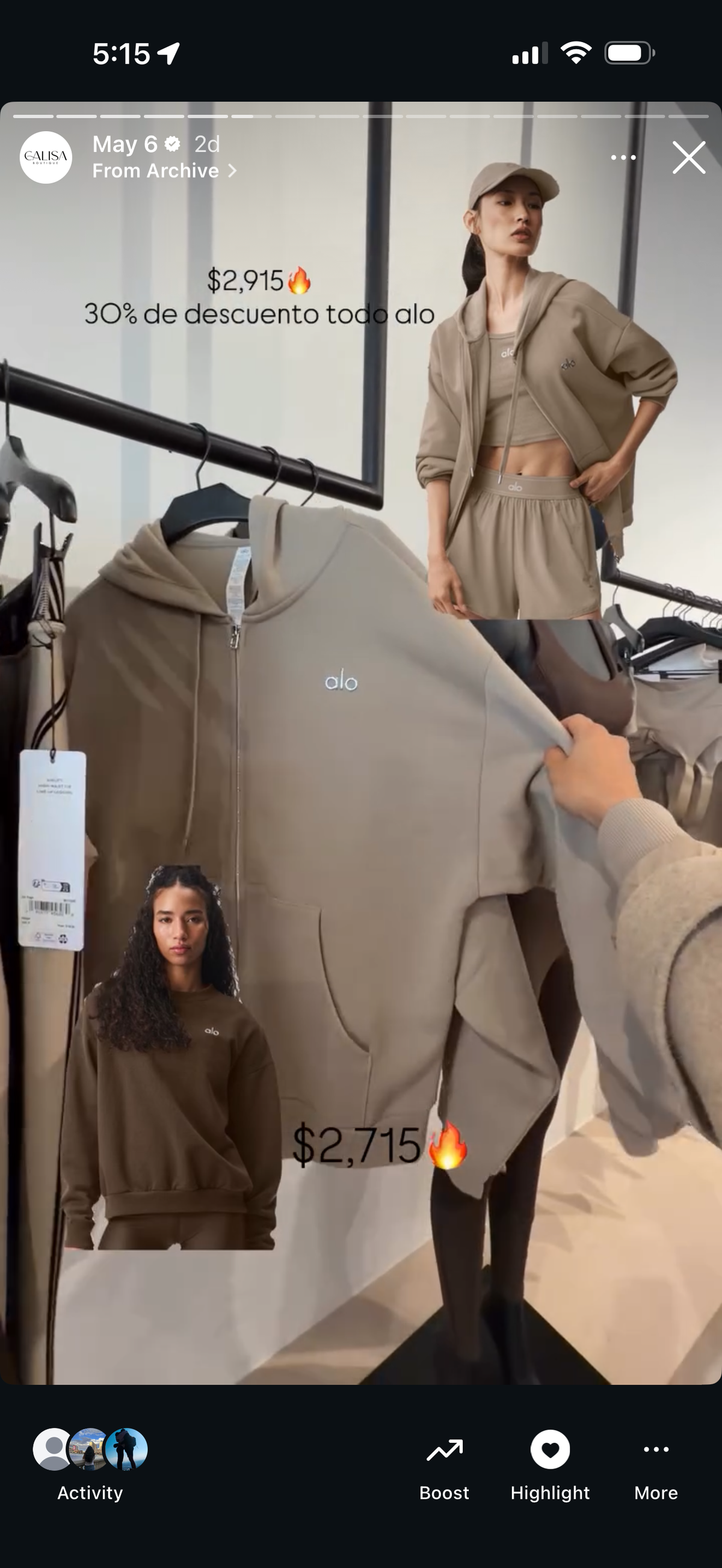 Sudadera alo color gravel beige arena