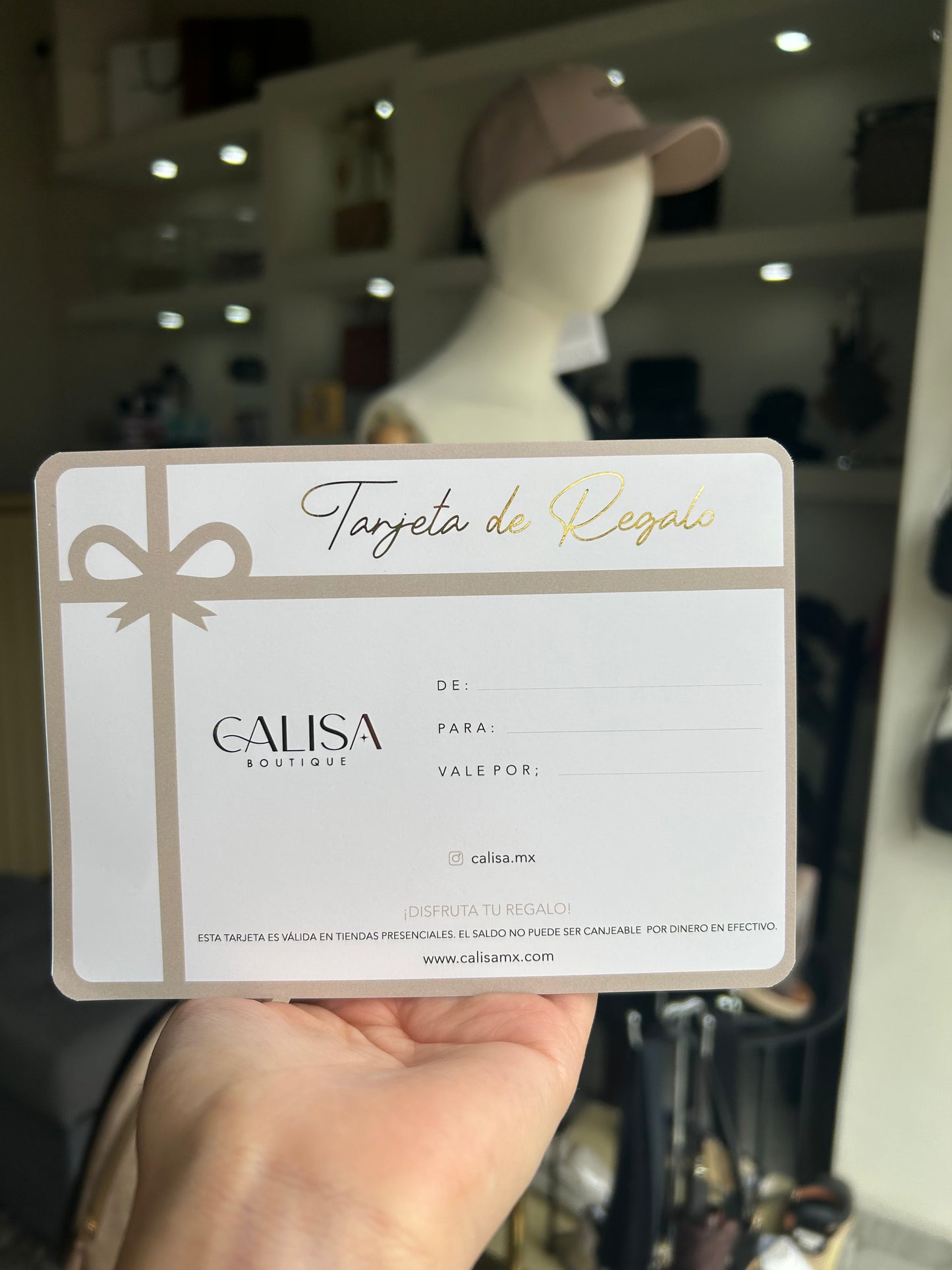 Tarjeta de regalo CALISA