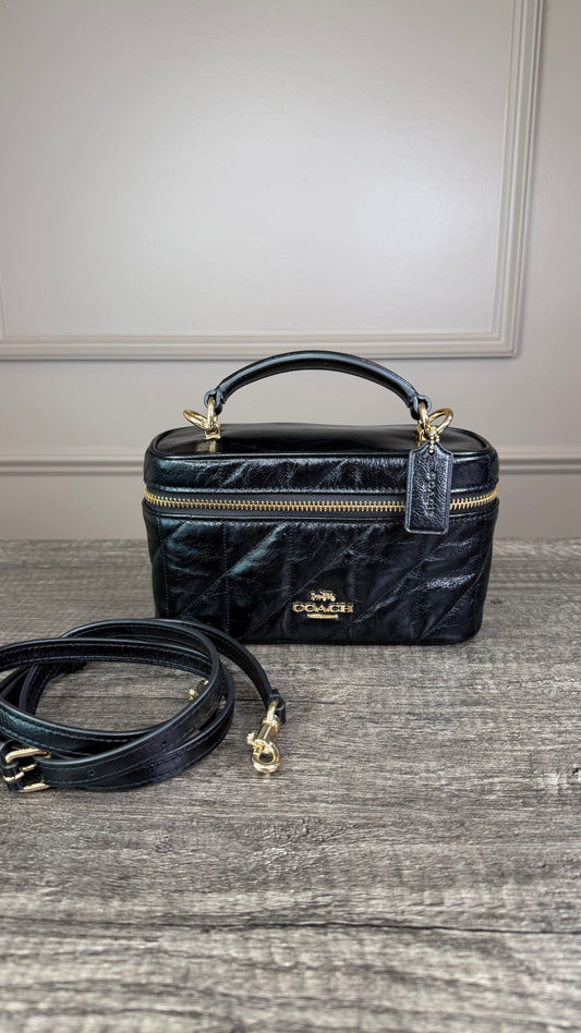 Bolsa Coach negra baul lisa