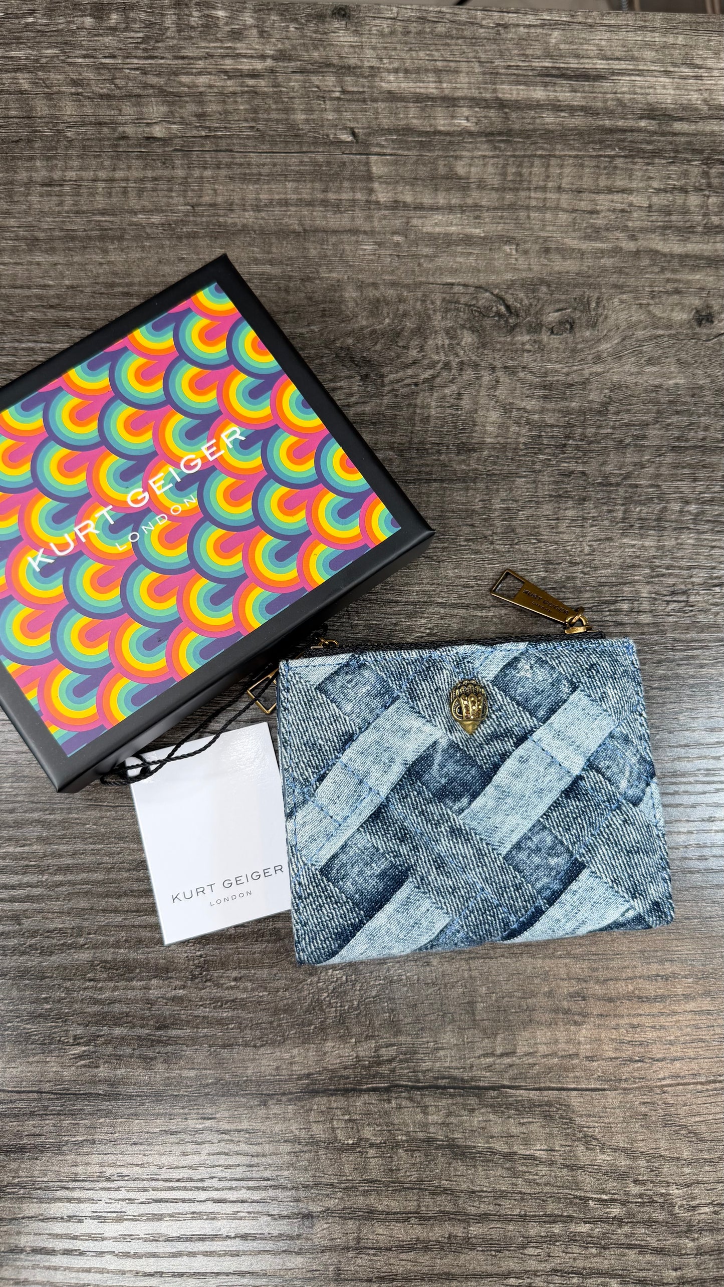 Cartera Kurt Geiger mezclilla azul