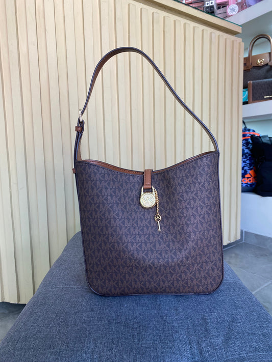 Bolsa Michael Kors lyra estampada cafe