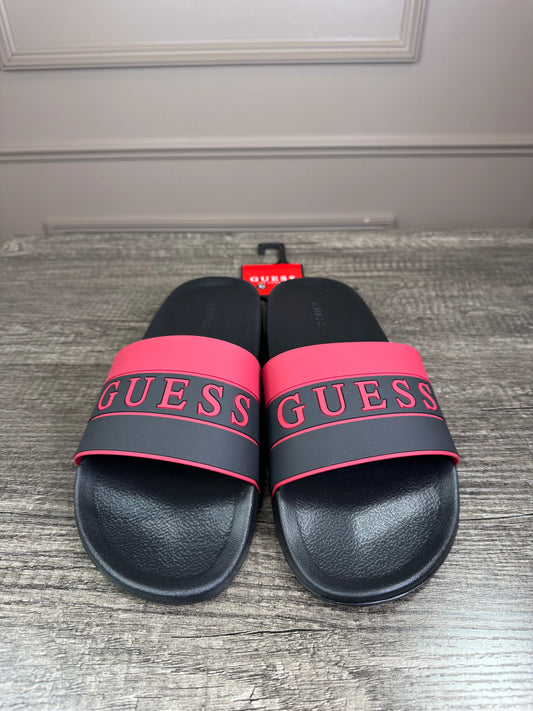 Sandalia Guess negra/roja caballero