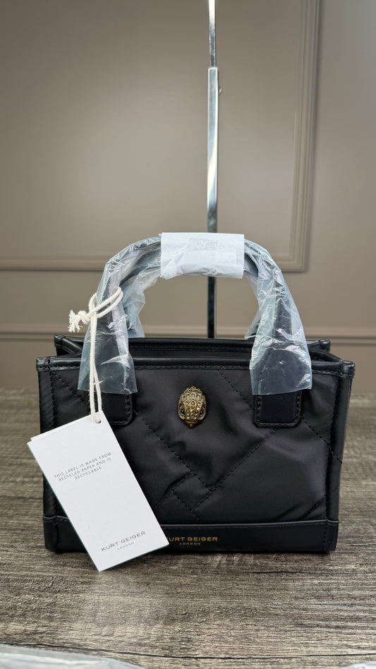 Bolsa Kurt Geiger negra con dorado chica
