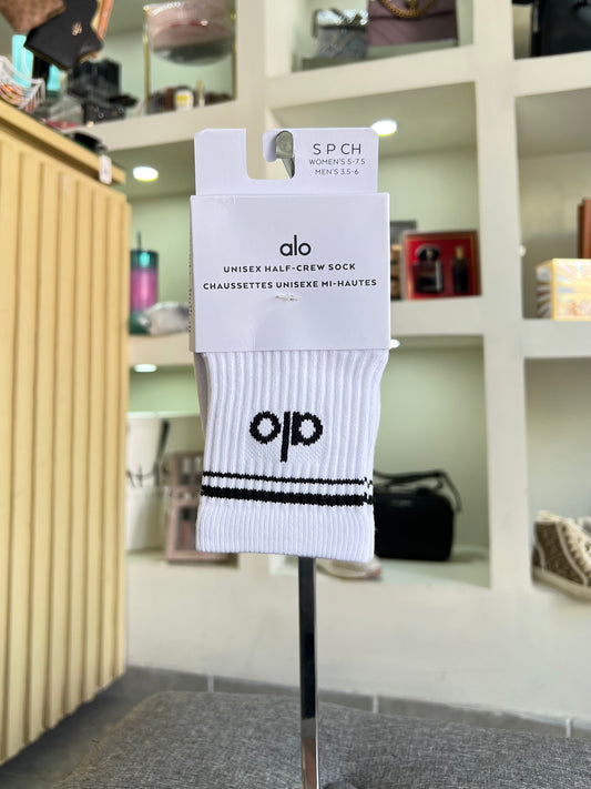 Calceta alo blanca half-crew chaussettes