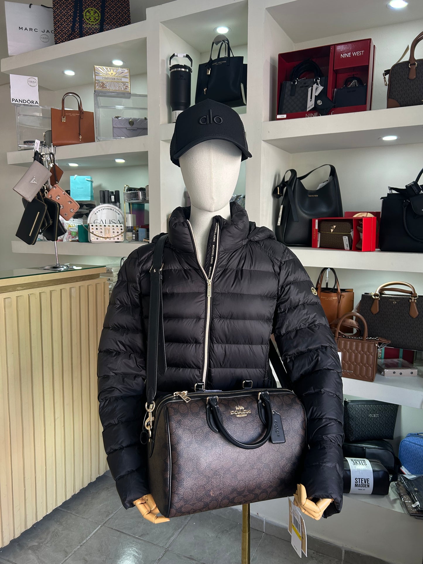 Bolsa Coach grande cafe estampada grande