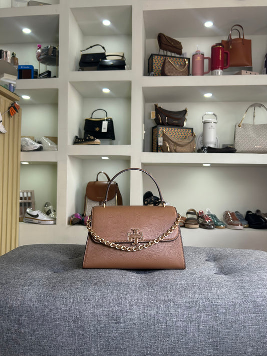 Bolsa Tory Burch camel Lisa con cadena