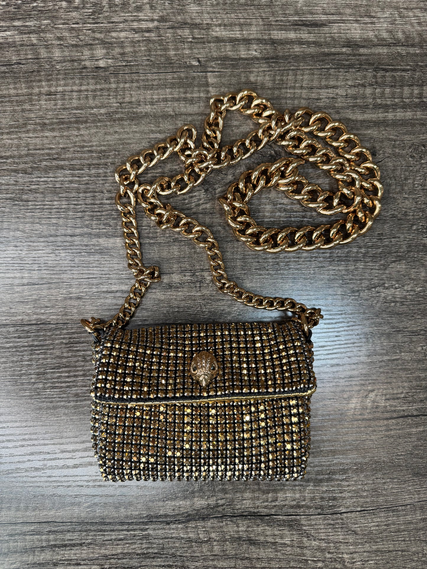Bolsa crossbody Kurt geiger micro dorada