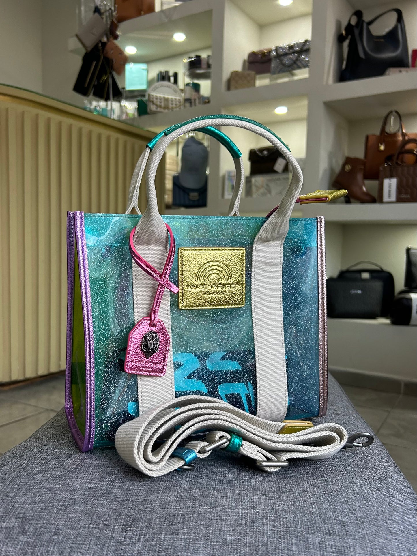 Bolsa Kurt Geiger vinyl colores chica