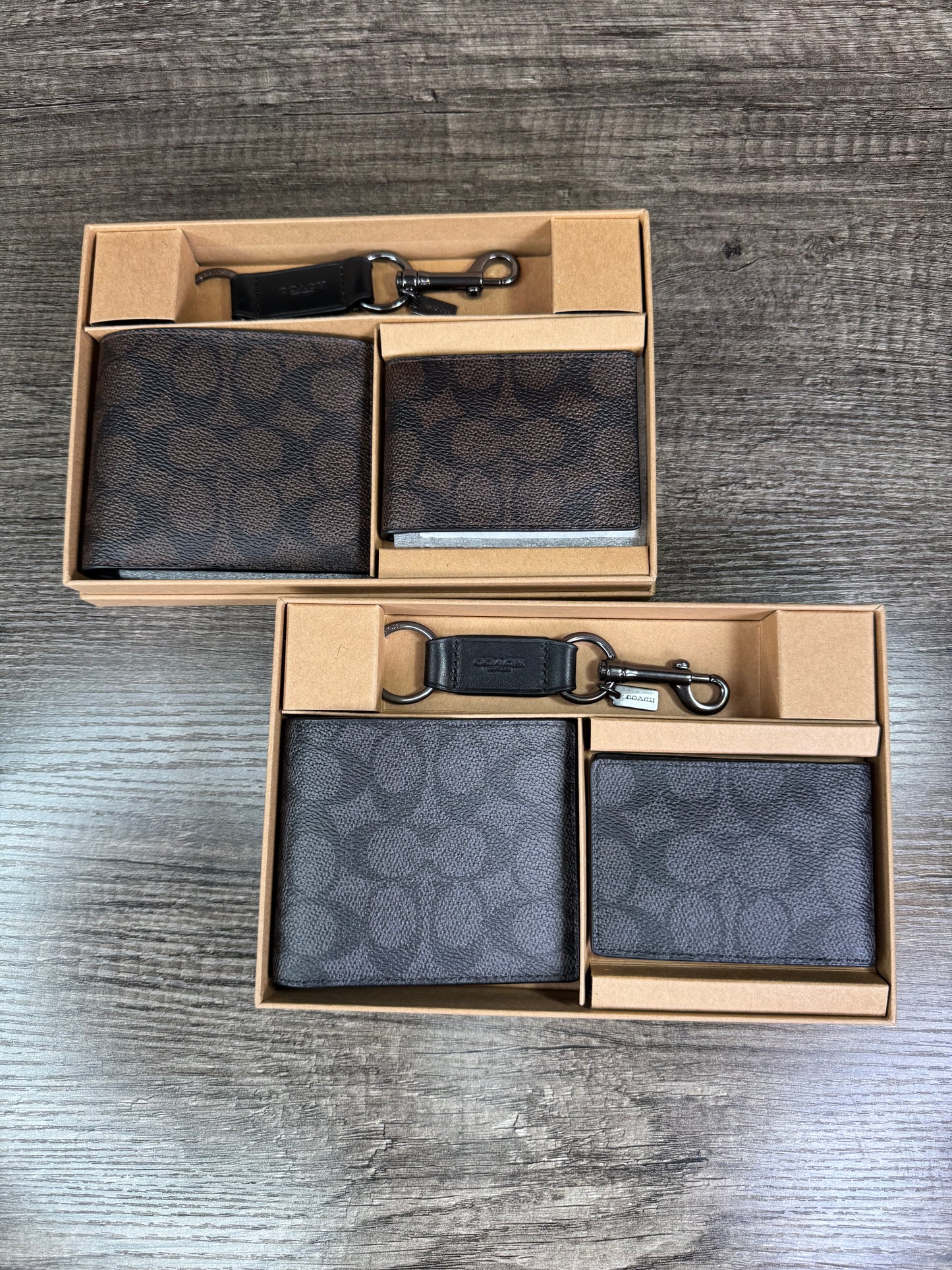 Set cartera Coach estampada caballero