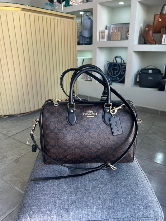 Bolsa Coach grande cafe estampada grande