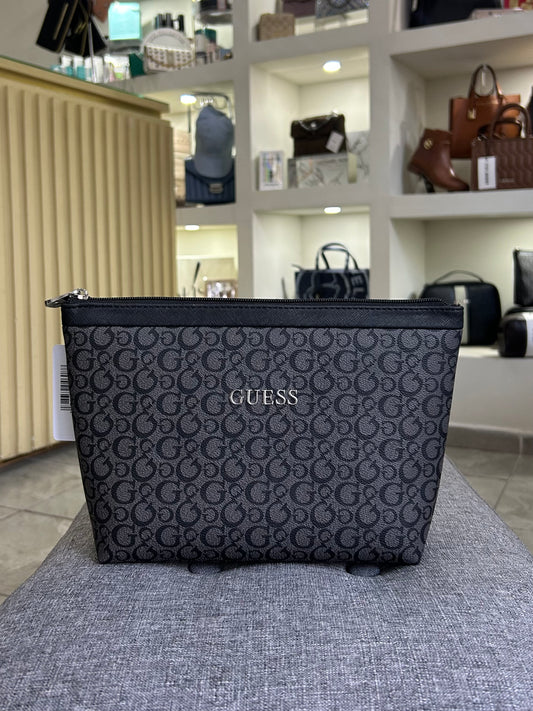 Cosmetiquera guess negra estampada