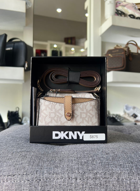 Crossbody dany beige estampada