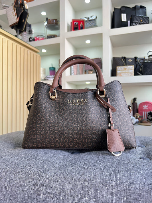 Bolsa Guess cafe Estampada