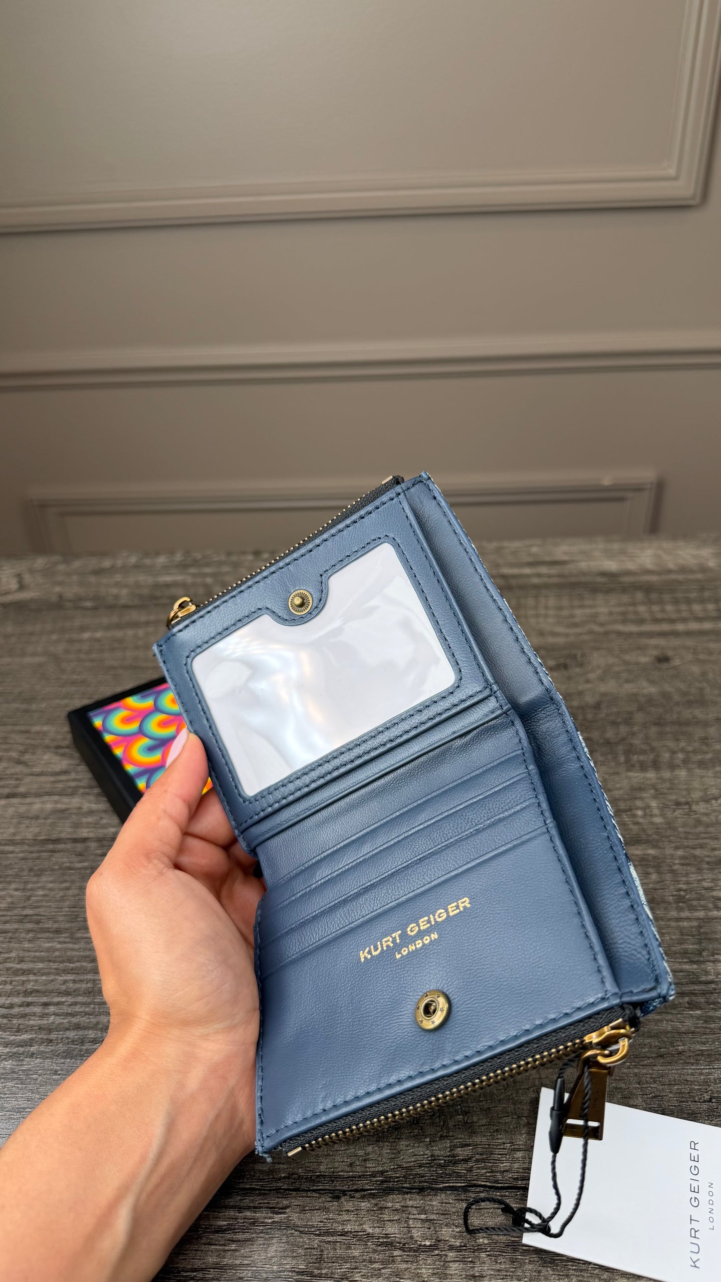 Cartera Kurt Geiger mezclilla azul