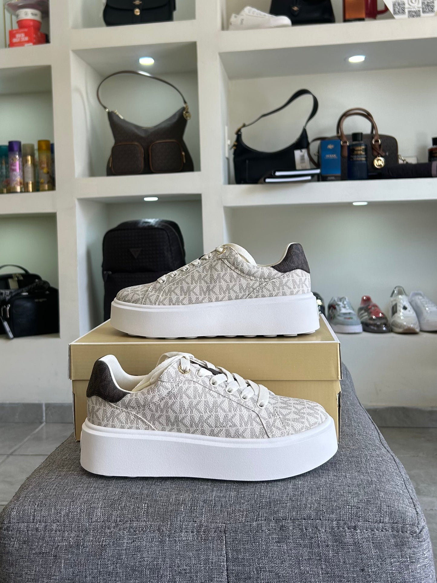 MK Romey Two-Tone Logo Platform Sneaker