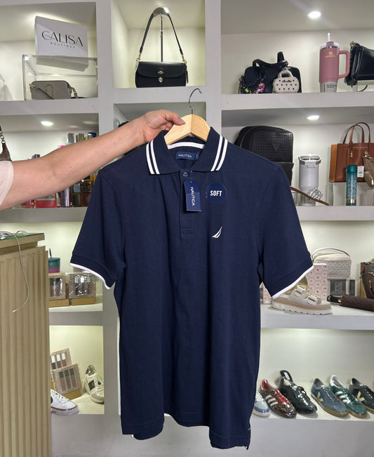 Playera Náutica azul tipo polo