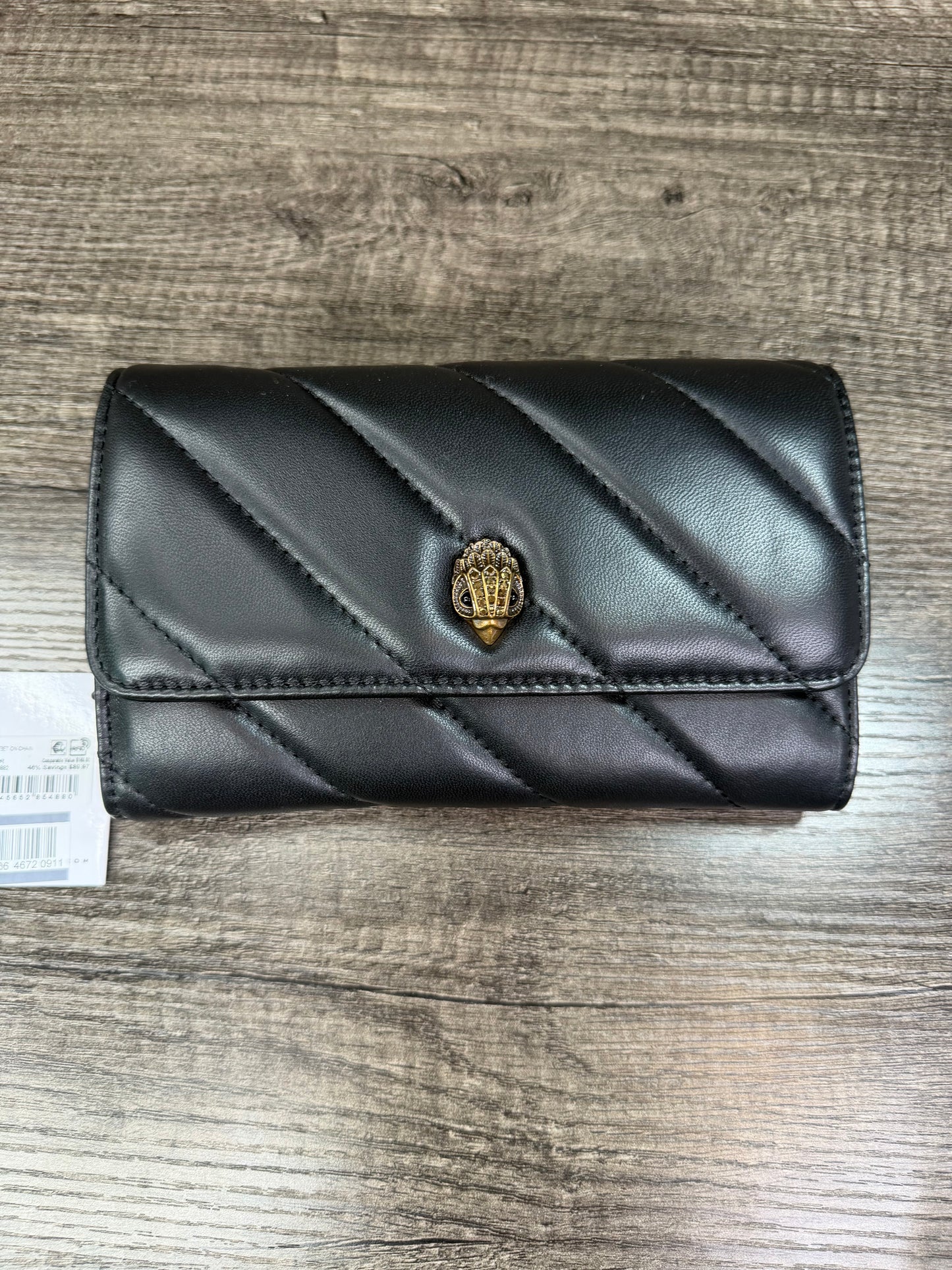Crossbody kurt geiger negra cadena dorada
