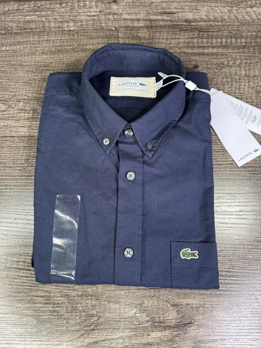 Camisa Lacoste azul marino manga corta talla Mediana