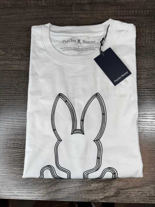 Playera PSYCHO BUNNY blanca talla M