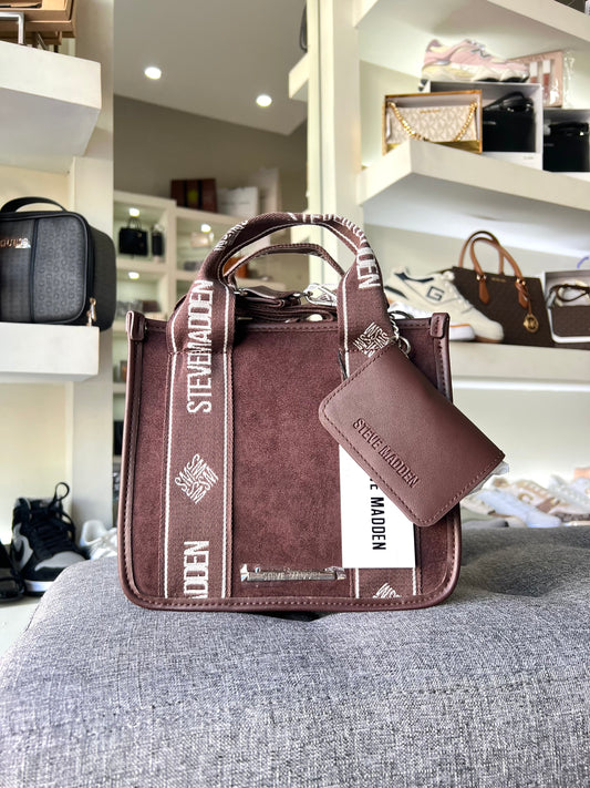 Bolsa Steve madden gamuza cafe chica