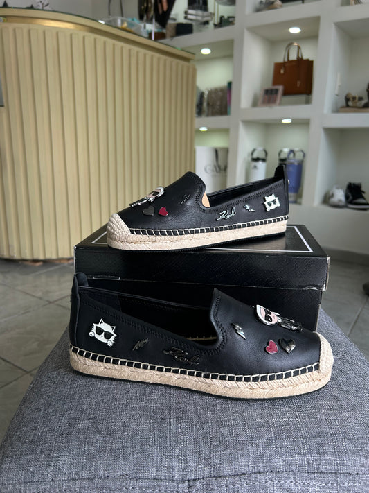 Flats KARL LAGERFELD negros figuras