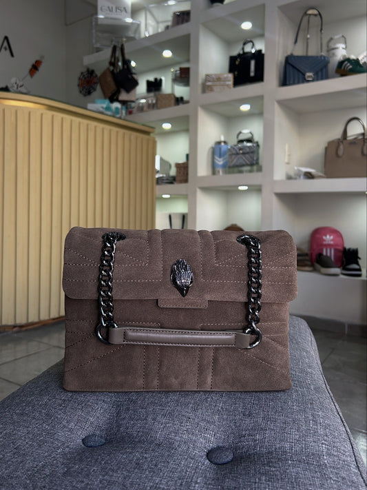 Bolsa Kurt Geiger cafe gamuza