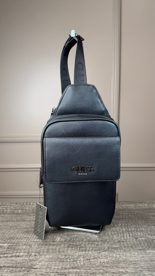 Crossbody Guess negra Lisa caballero