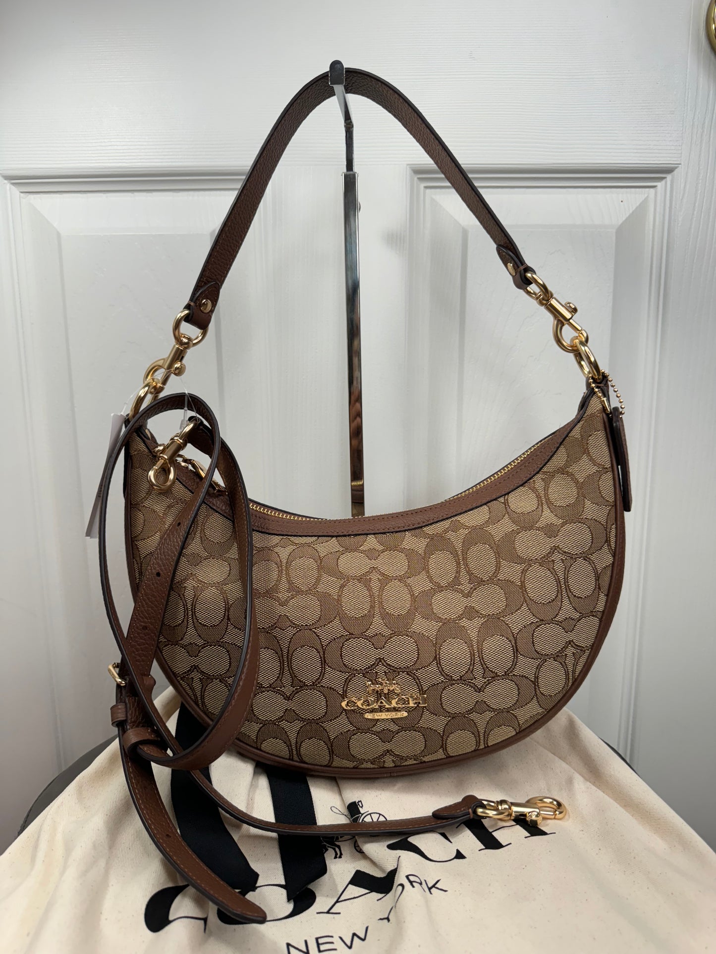 Bolsa Coach estampada shoulder bag