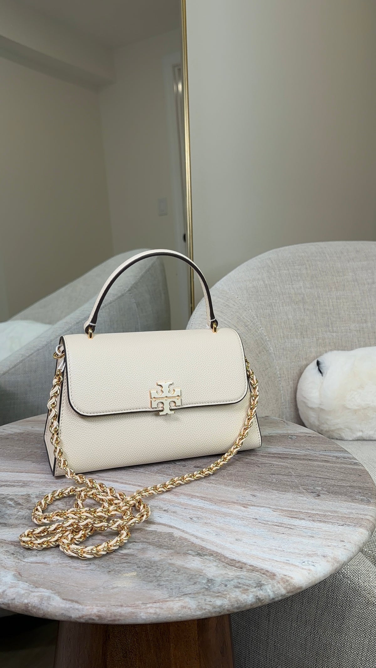 Bolsa tory burch blanco hueso britten
