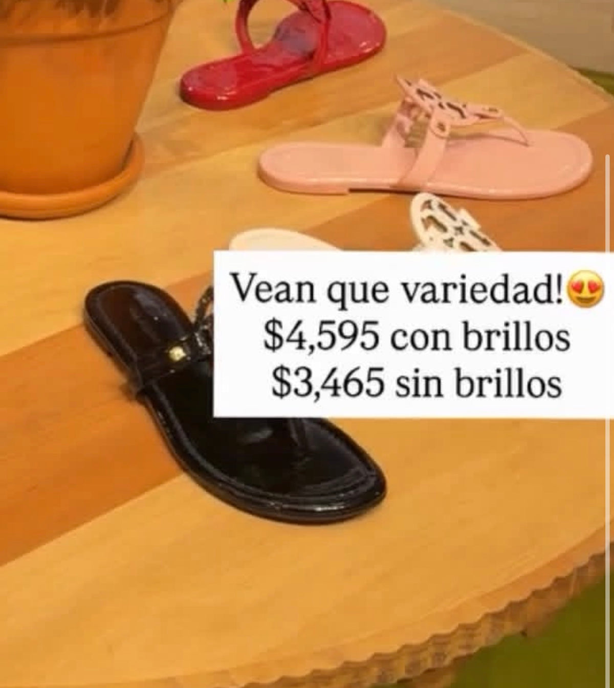 Sandalias tory negra lisa