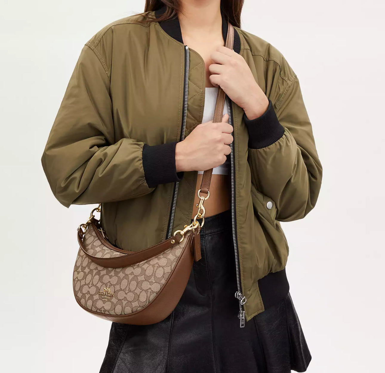 Bolsa Coach estampada shoulder bag