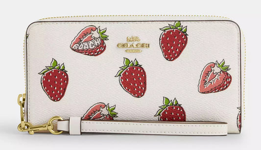 COACH Wallet With Strawberry Print