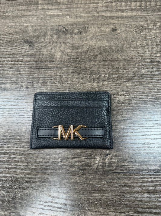 Tarjetero negro Michael Kors iniciales doradas