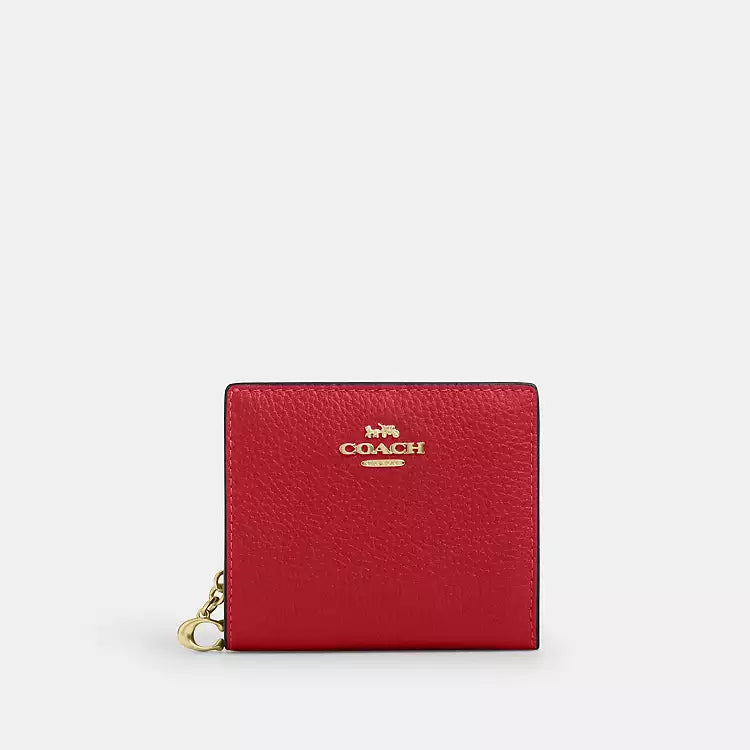 COACH Snap Wallet rojo