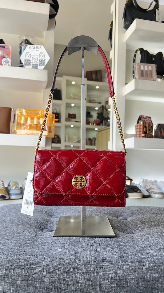 Bolsa crossbody Tory Burch roja tipo sobre