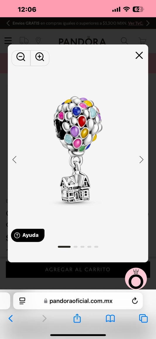 Disney Pixar Up House & Balloons Charm