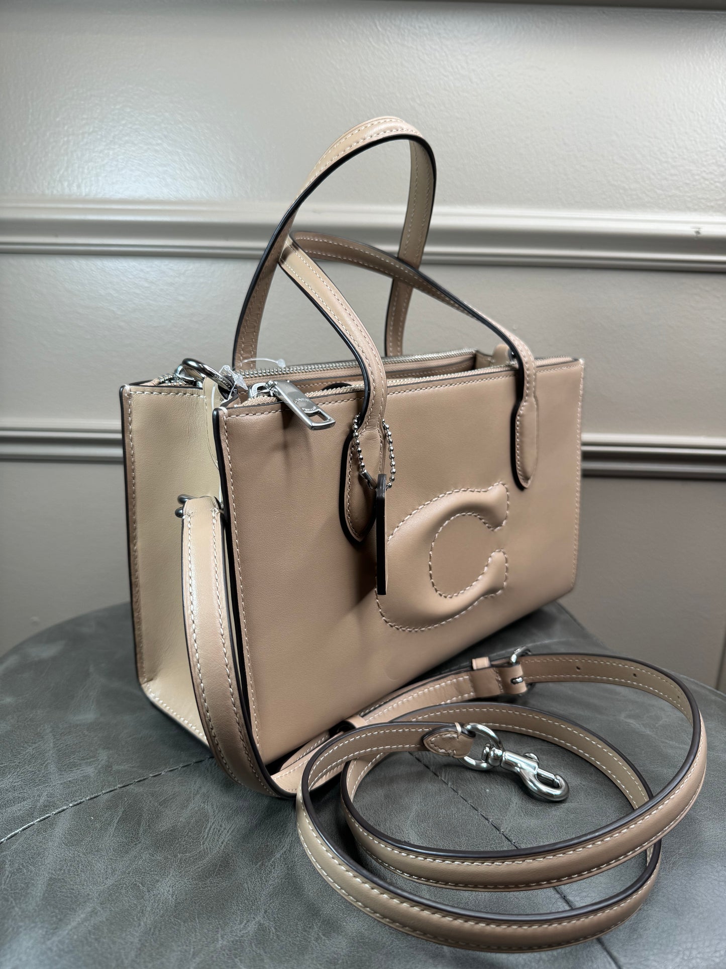 Bolsa Coach nude lisa nina small