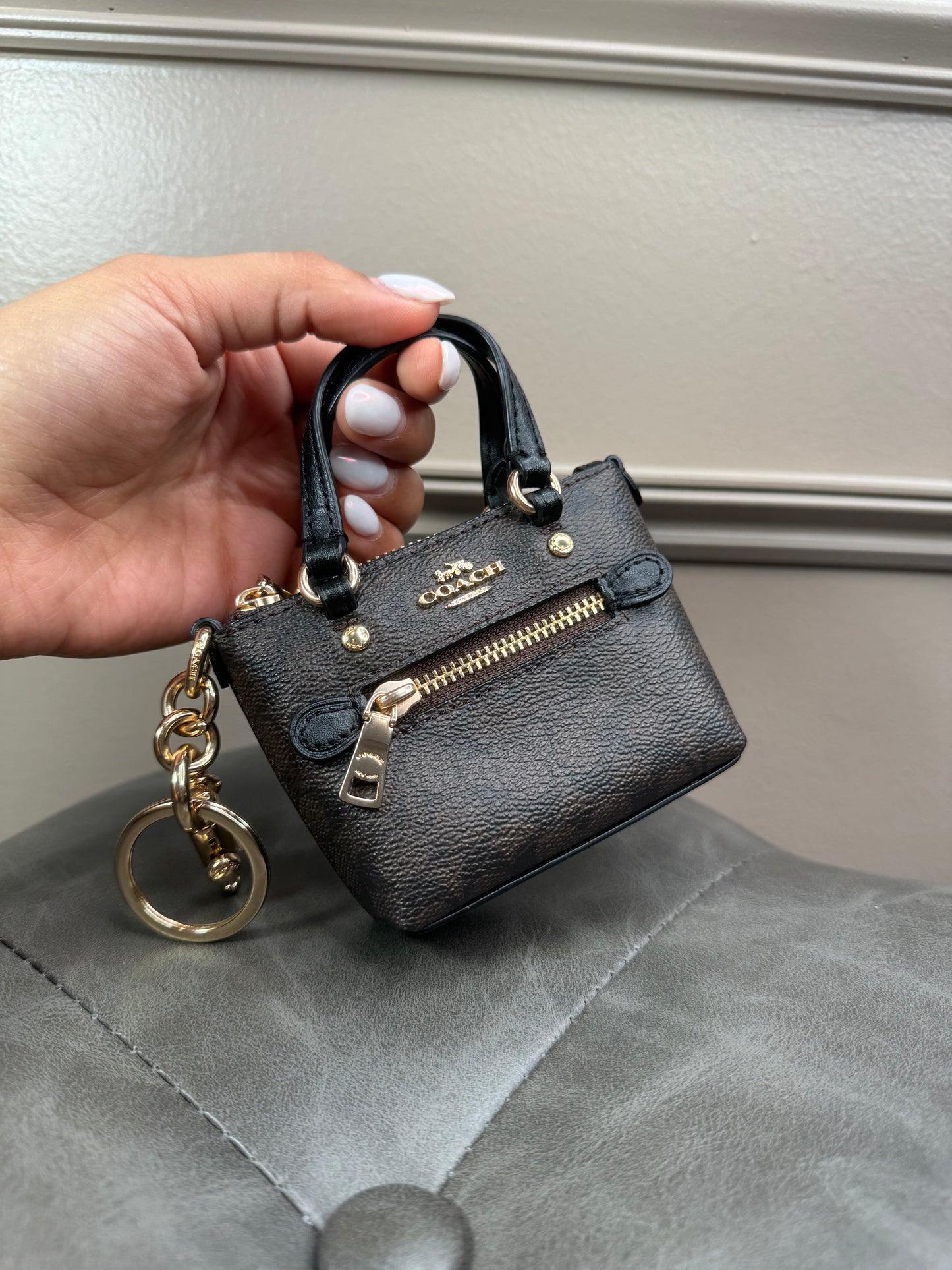 Bolsa micro Coach estampada