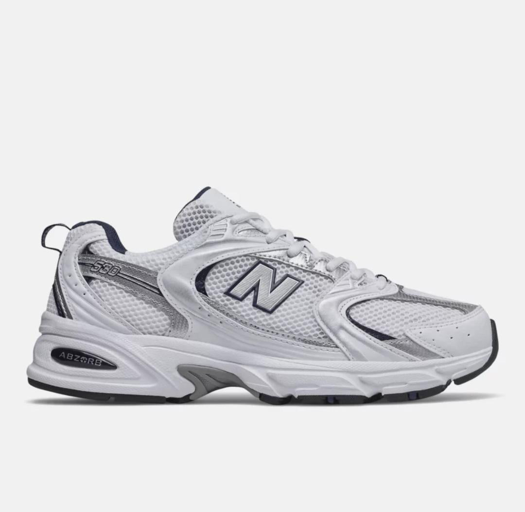 New balance 530  White with natural indigo