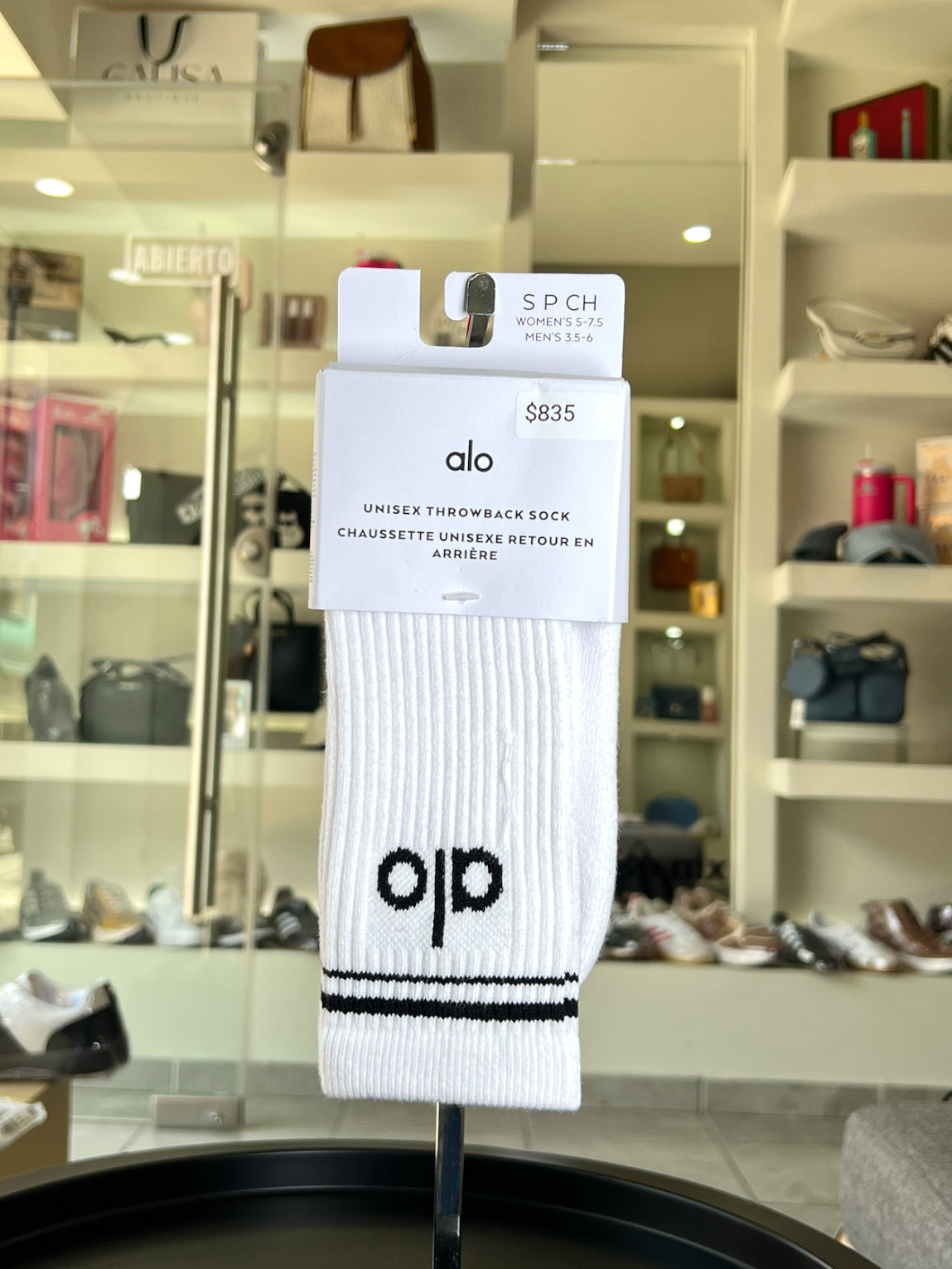 Calceta alo blanca throwback sock talla s