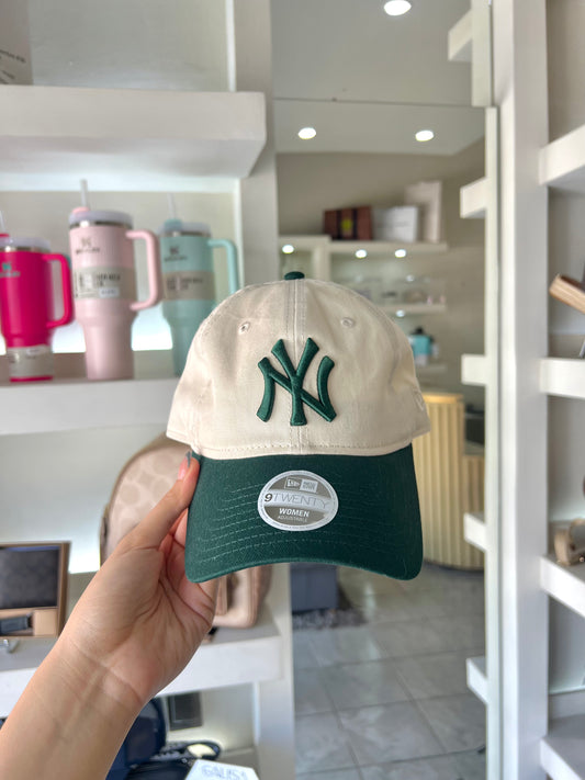 Gorra new york yankees verde/beige